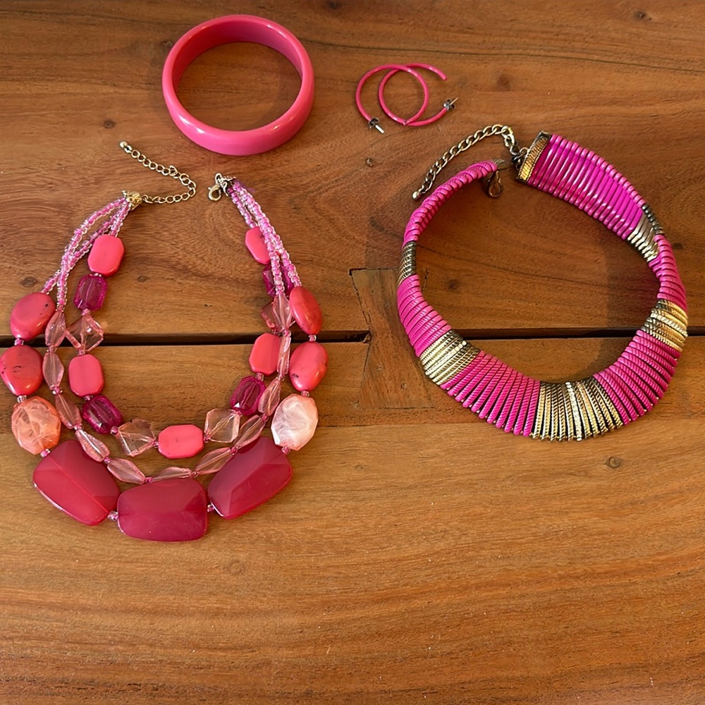 Pink vintage jewelry bundle